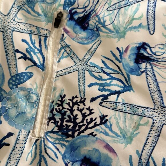 Sporty Girl Skort Size Medium Blue Nautical Sealife UPF 50+ Protection NWT - Picture 8 of 11